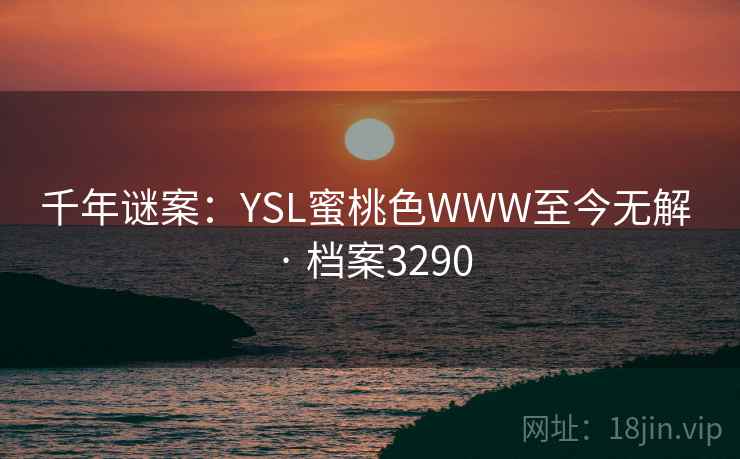 千年谜案：YSL蜜桃色WWW至今无解 · 档案3290