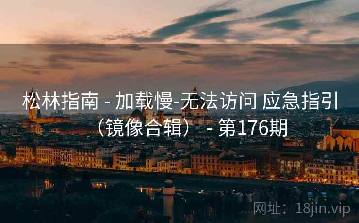 松林指南 - 加载慢-无法访问 应急指引（镜像合辑） - 第176期